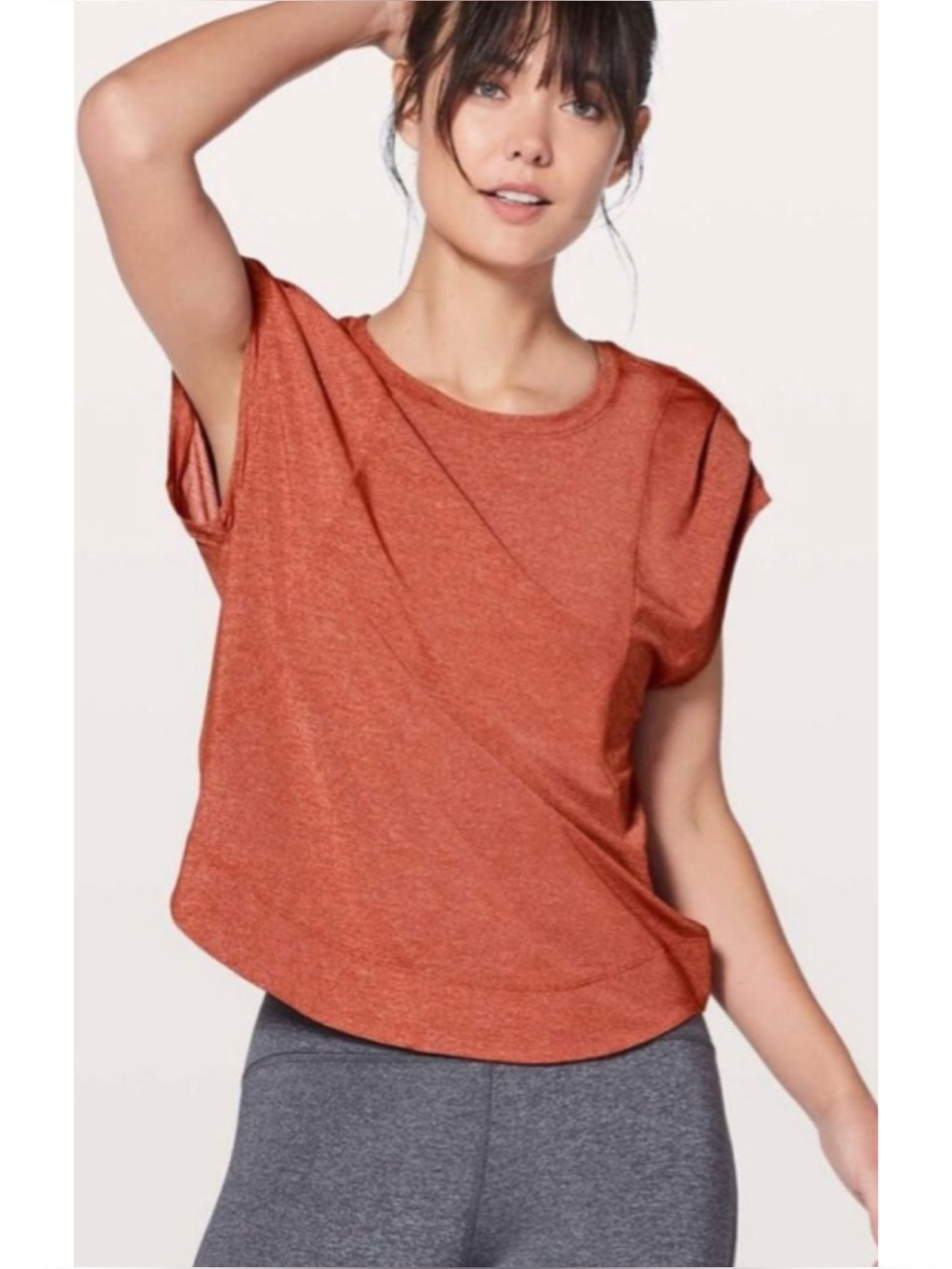 Lululemon Gait Keeper Short Sleeve Top Heathered Bonfire